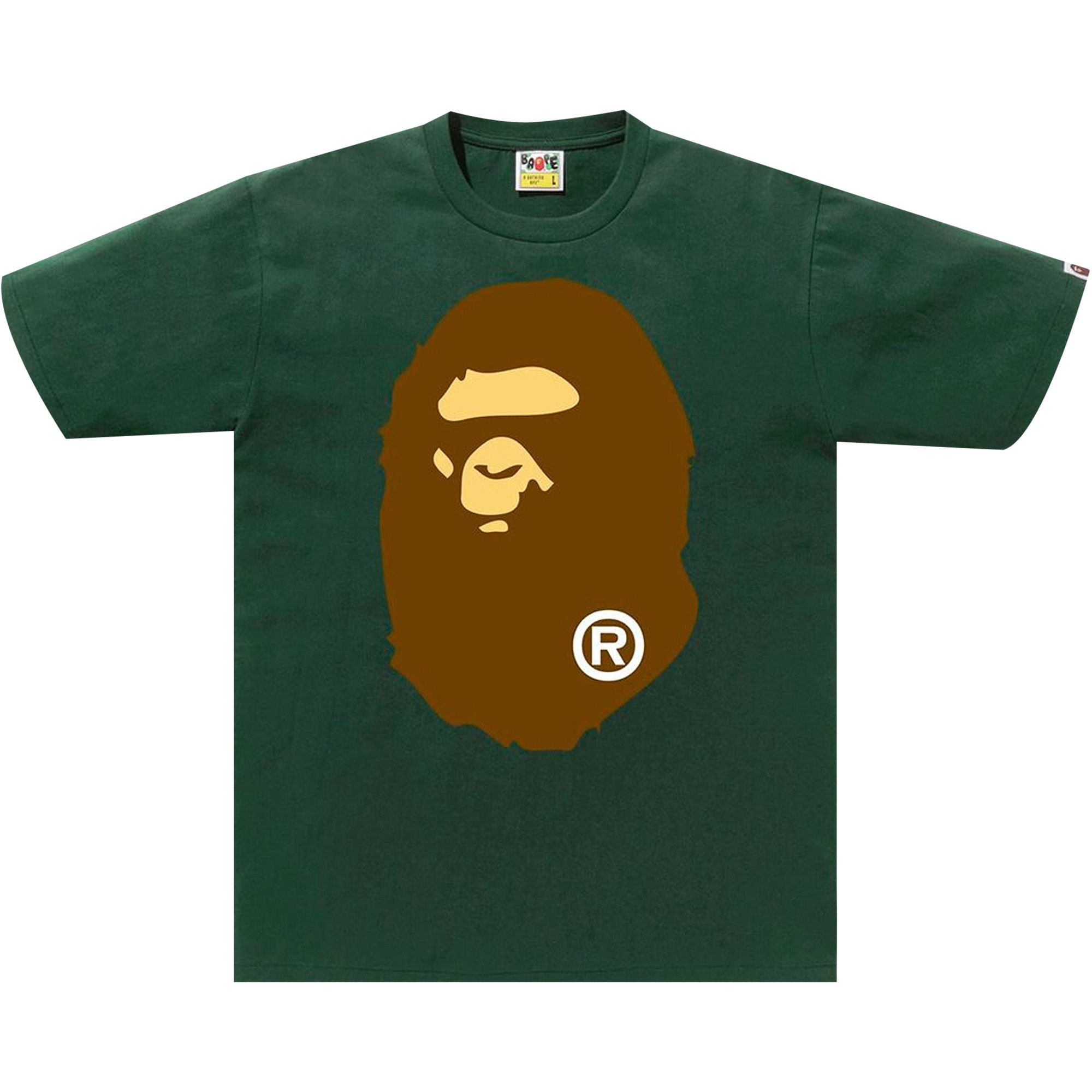 Size xxl BAPE Big Ape Head Tee Green