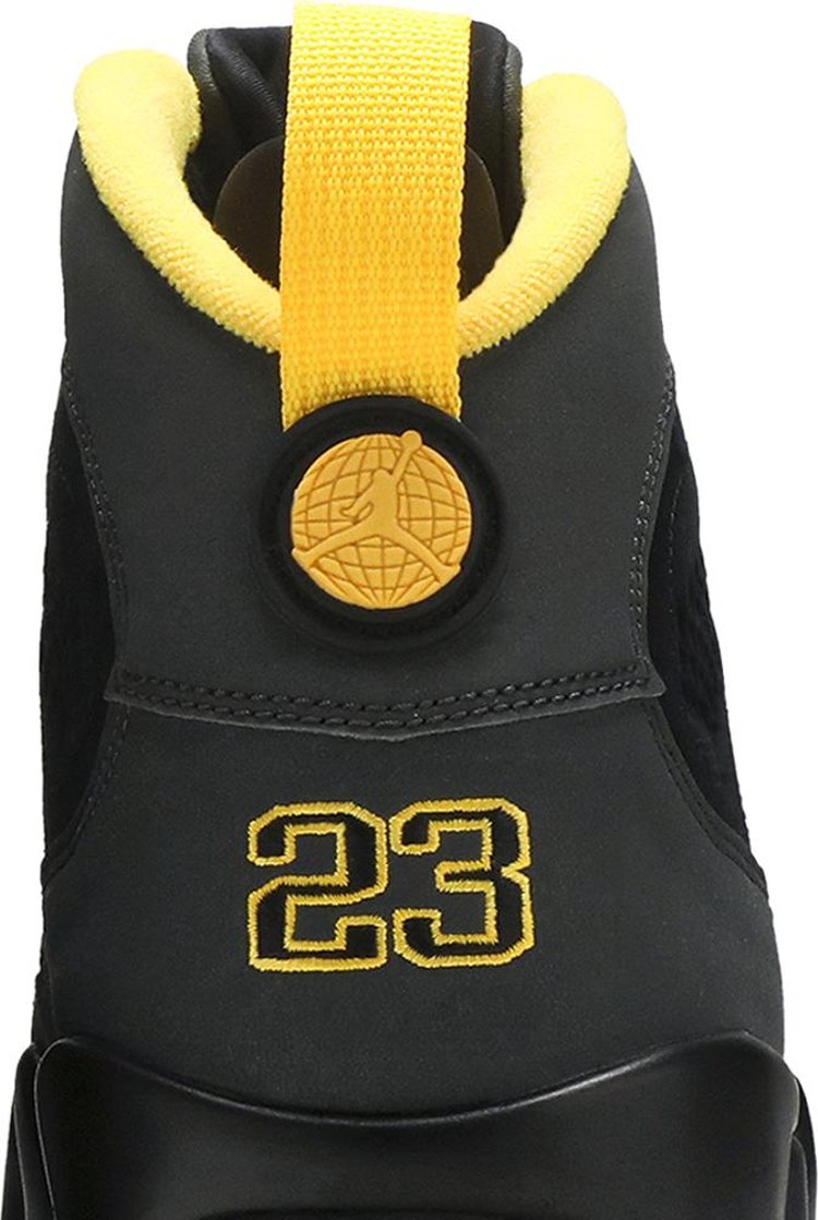 Air Jordan 9 Retro Dark Charcoal University Gold