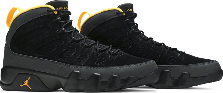 Air Jordan 9 Retro Dark Charcoal University Gold