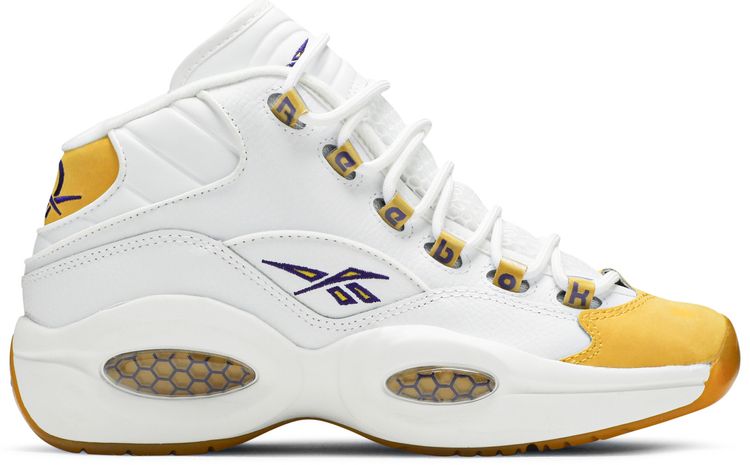 Reebok Question Mid Big Kid Yellow Toe
