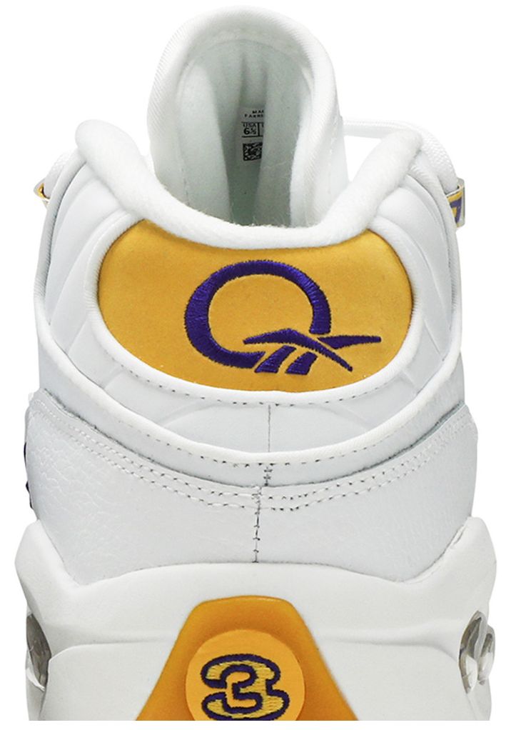 Reebok Question Mid Big Kid Yellow Toe