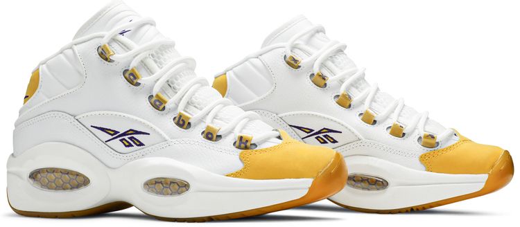 Reebok Question Mid Big Kid Yellow Toe