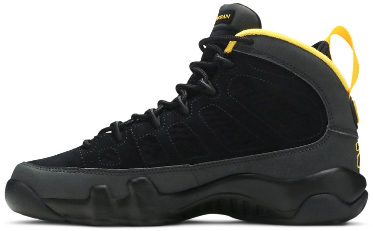 Air Jordan 9 Retro GS Dark Charcoal University Gold