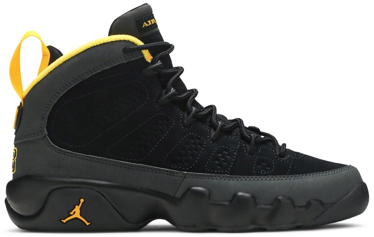 Air Jordan 9 Retro GS Dark Charcoal University Gold