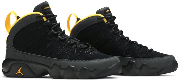 Air Jordan 9 Retro GS Dark Charcoal University Gold