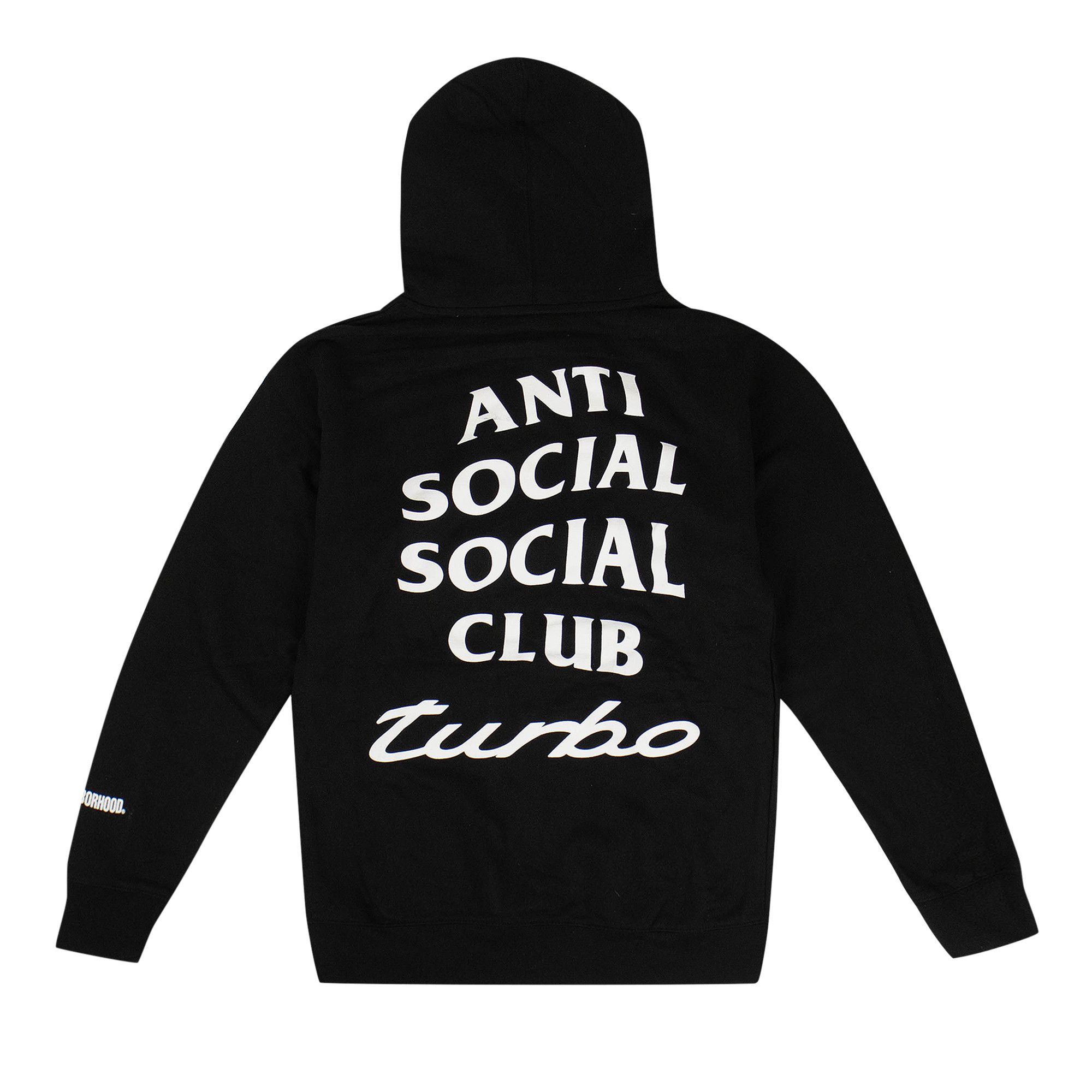 Size l Anti Social Social Club Turbo Logo Hooded Sweatshirt Black