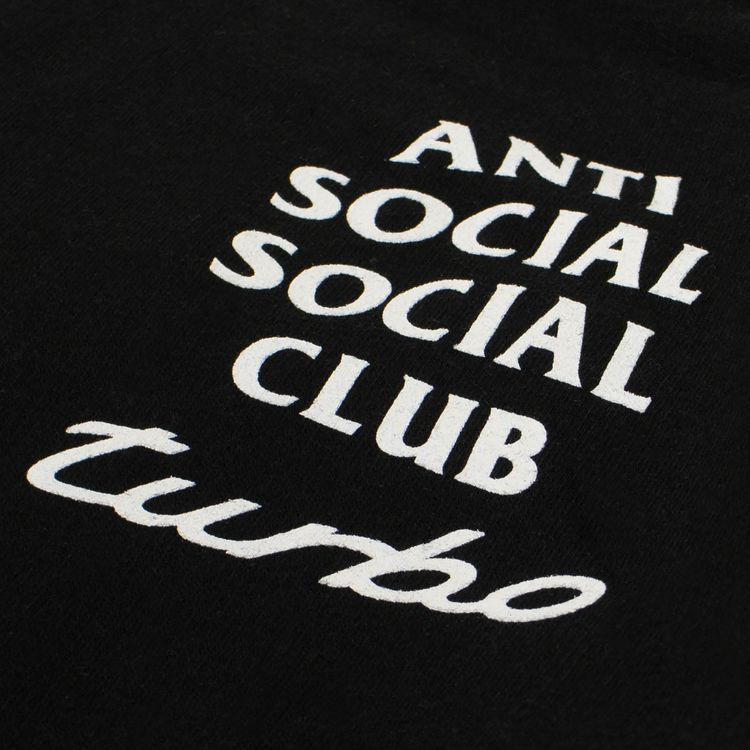 Anti Social Social Club Turbo Logo Hooded Sweatshirt Black