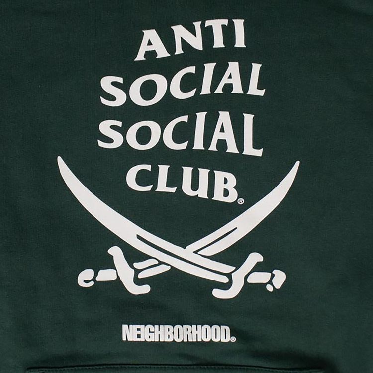 Anti Social Social Club x Neighborhood 6IX Hooded Sweatshirt Green