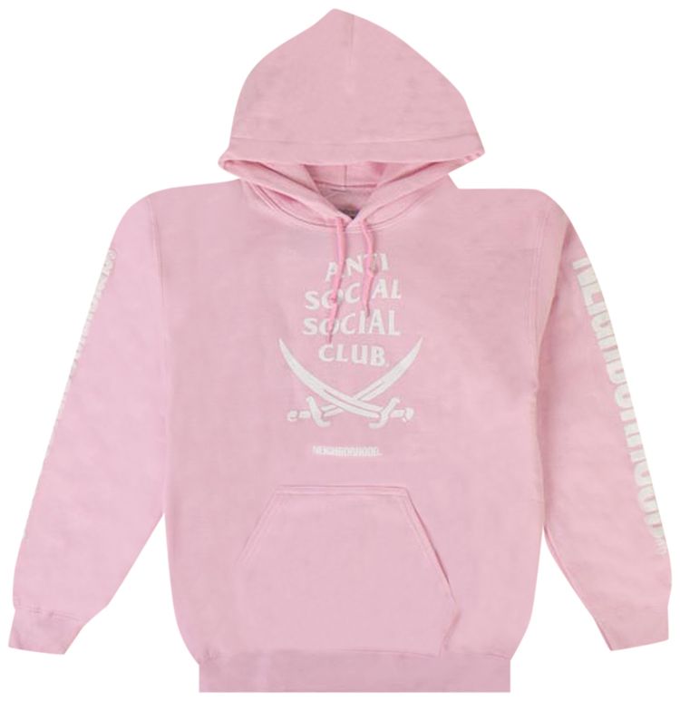 Anti Social Social Club x Neighborhood 6IX Hooded Sweatshirt Pink