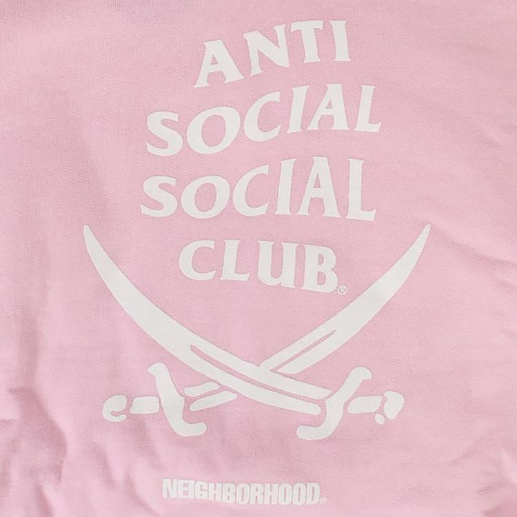 Anti Social Social Club x Neighborhood 6IX Hooded Sweatshirt Pink