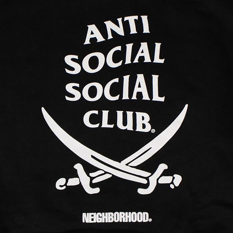 Anti Social Social Club x Neighborhood 6IX Hooded Sweatshirt Black
