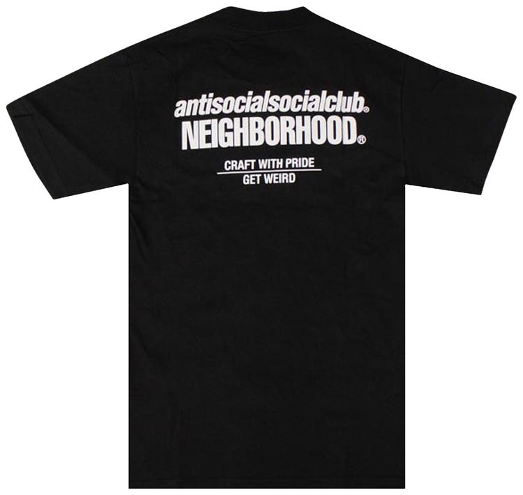 Anti Social Social Club x Neighborhood Cambered T Shirt Black
