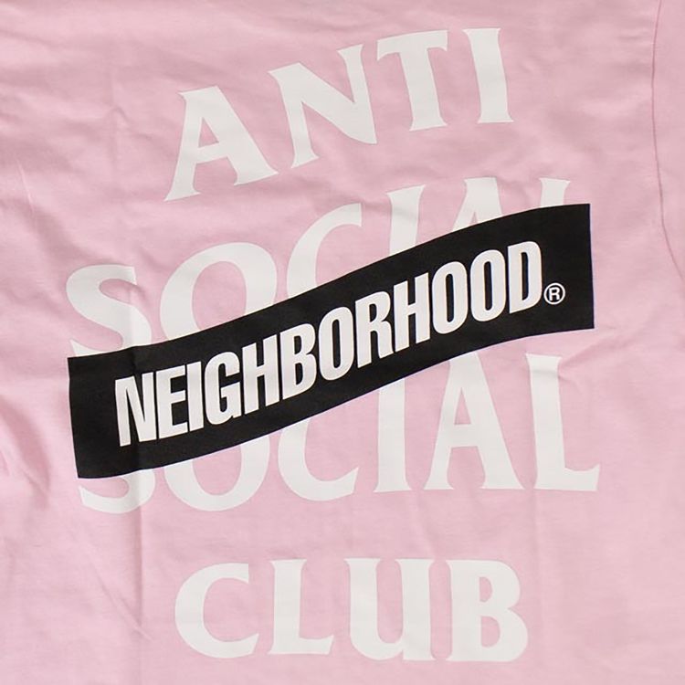 Anti Social Social Club x Neighborhood Long Sleeve T Shirt Pink