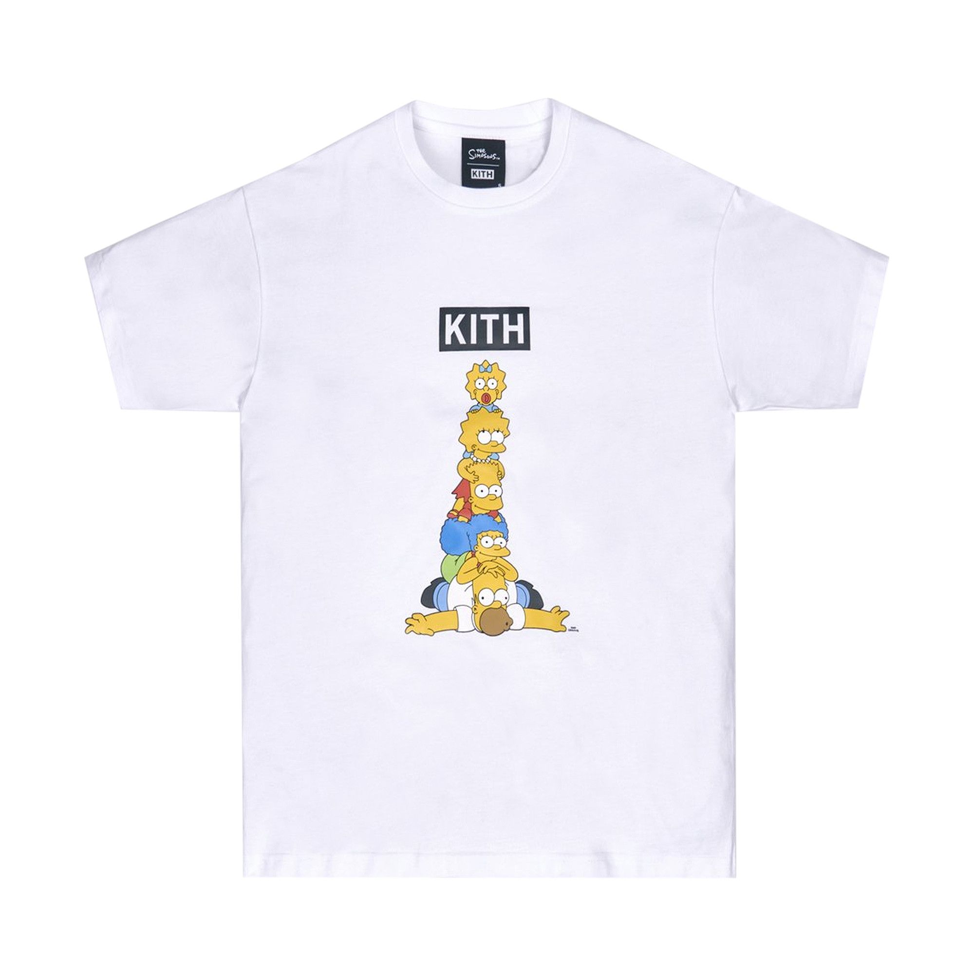 Buy Kith For The Simpsons Family Stack Tee 'White