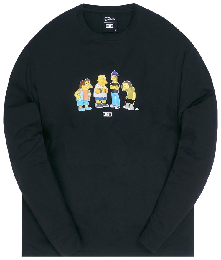 Kith For The Simpsons Bullies Long Sleeve Tee Black