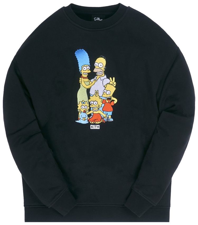 Kith For The Simpsons Portrait Crewneck Black