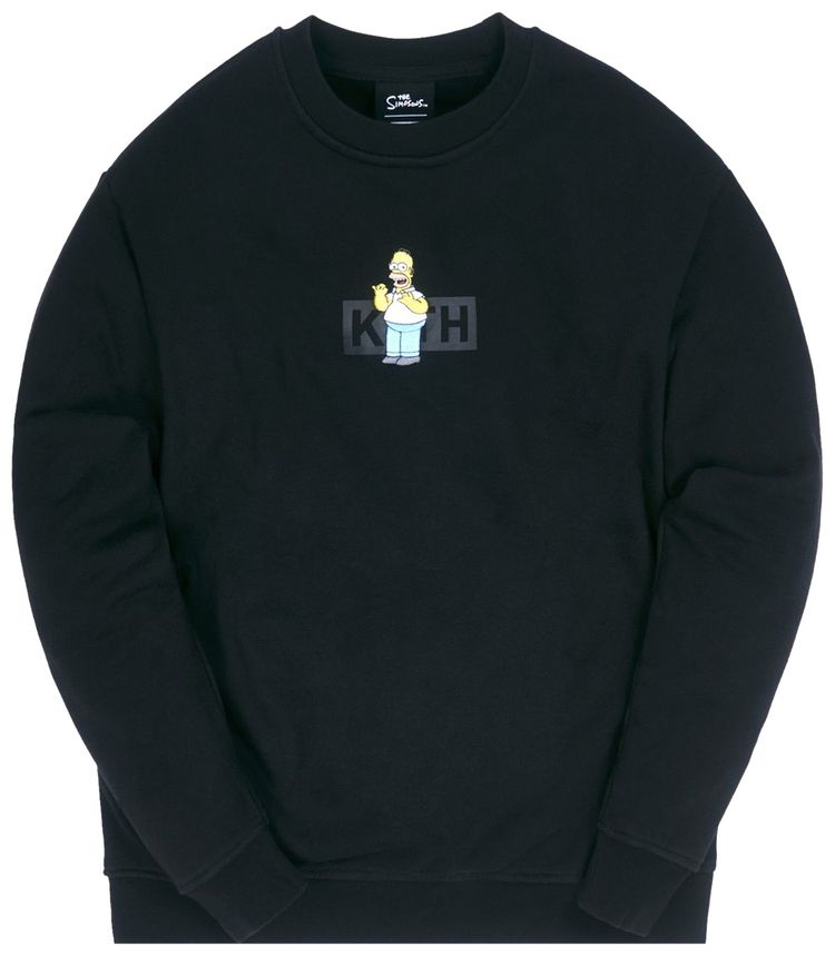 Kith For The Simpsons Homer Box Logo Crewneck Black