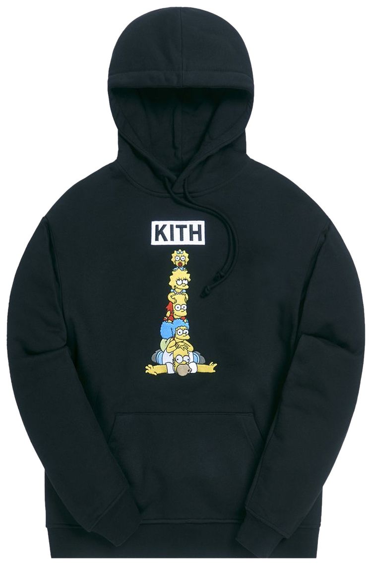 Kith For The Simpsons Family Stack Hoodie Black