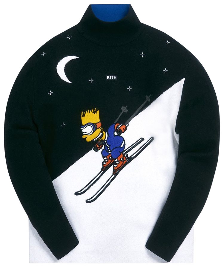 Kith For The Simpsons Bart Turtleneck Ski Sweater BlackMulticolor