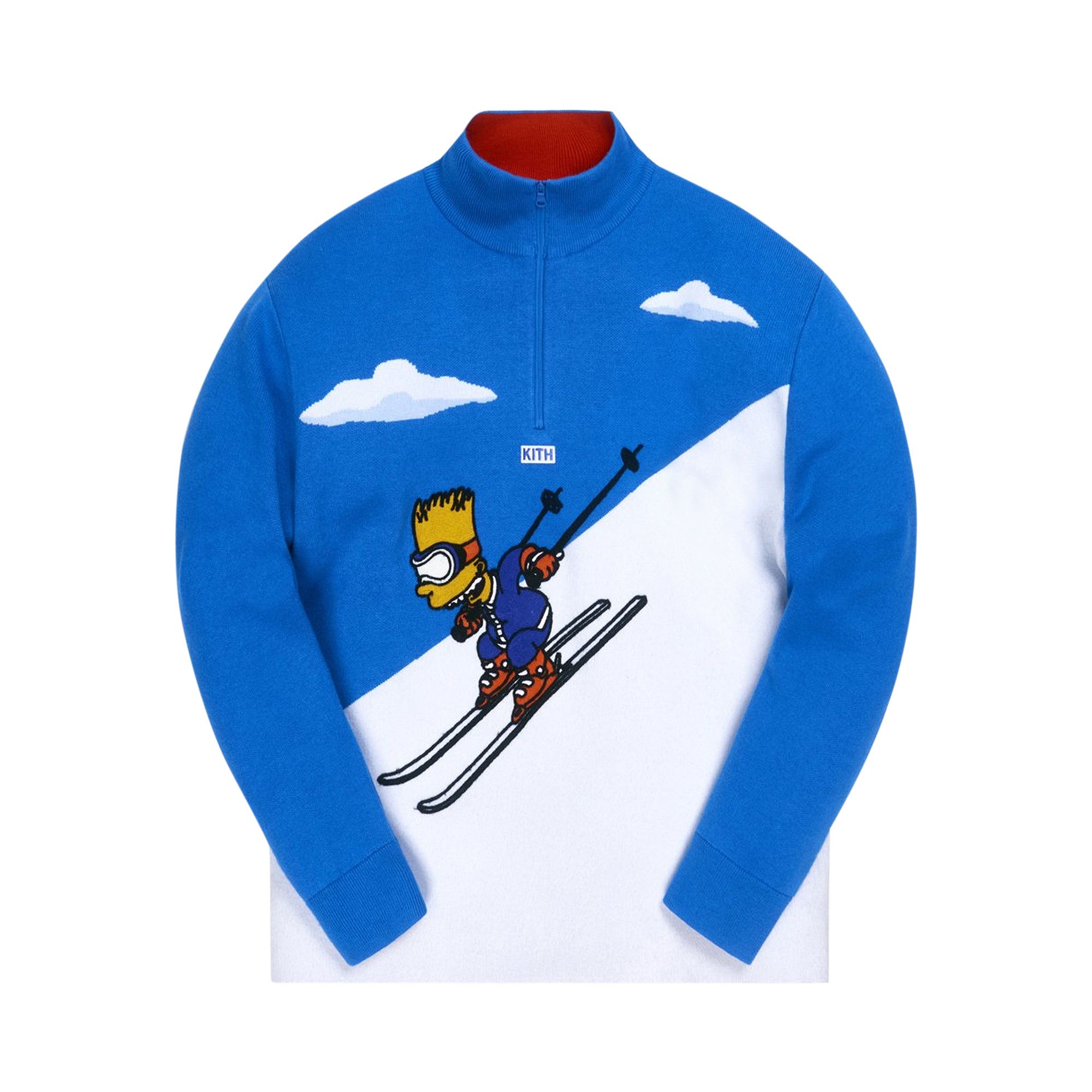 Buy Kith For The Simpsons Bart Quarter Zip Ski Sweater Blue Multicolor KH2581 109 GOAT UK