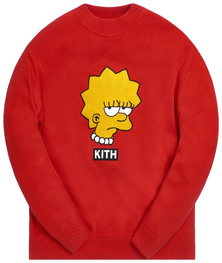 Kith For The Simpsons Lisa Intarsia Sweater Red