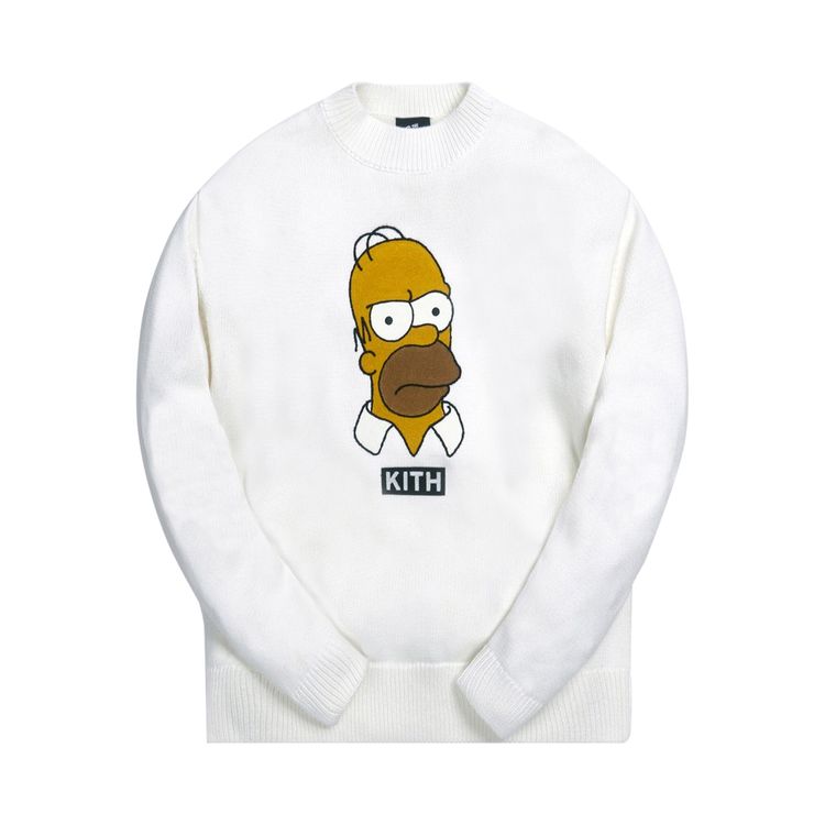 Kith For The Simpsons Homer Intarsia Sweater White
