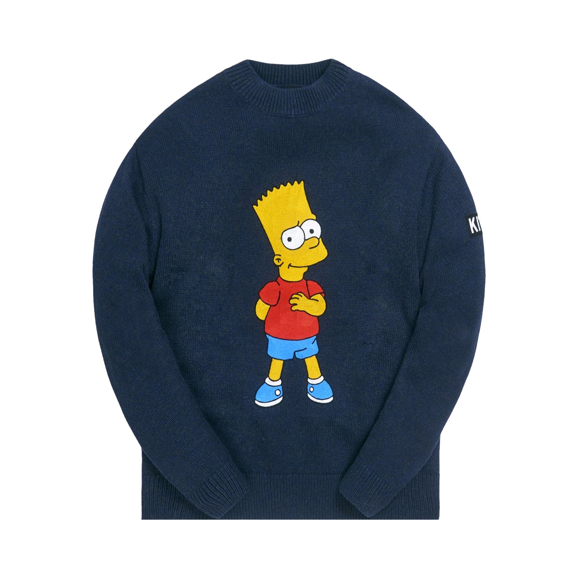 Size xs Kith For The Simpsons Bart Intarsia Sweater 'Navy/Multicolor'