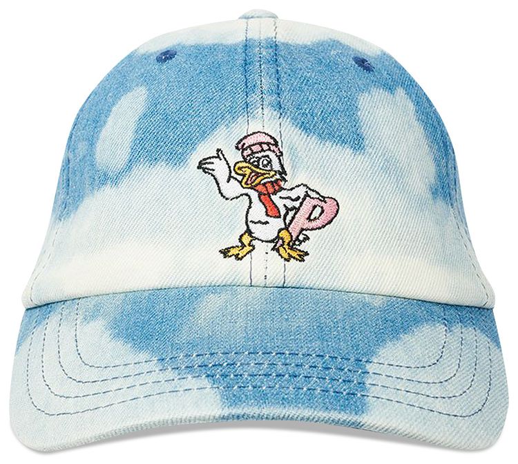 Palace Chilly Duck Out Denim 6 Panel Bleached Hat Bleached