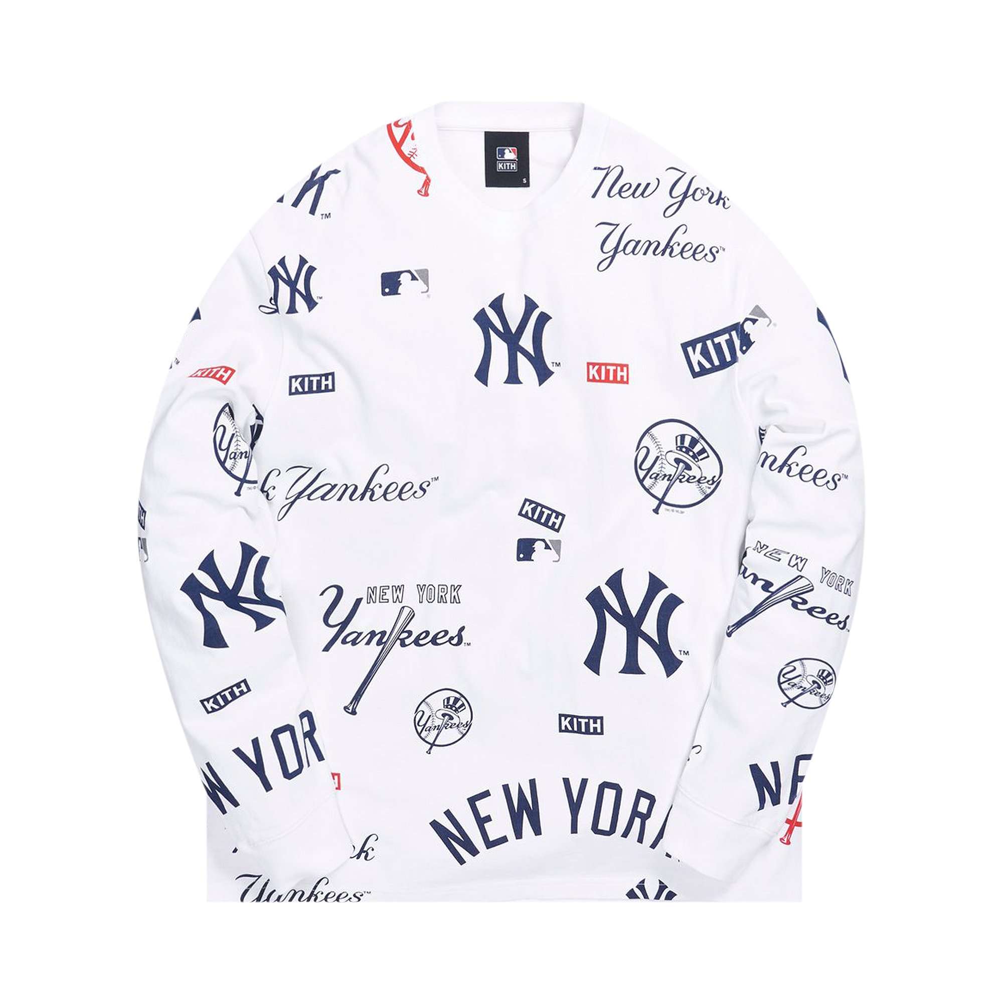 Buy Kith For Major League Baseball New York Yankees All Over Long-Sleeve  Tee 'White' - KH3727 101 | GOAT