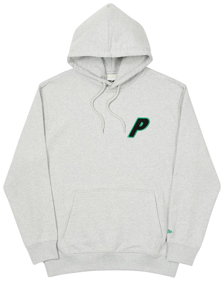 Palace x New Era LA Hoodie Grey Marl