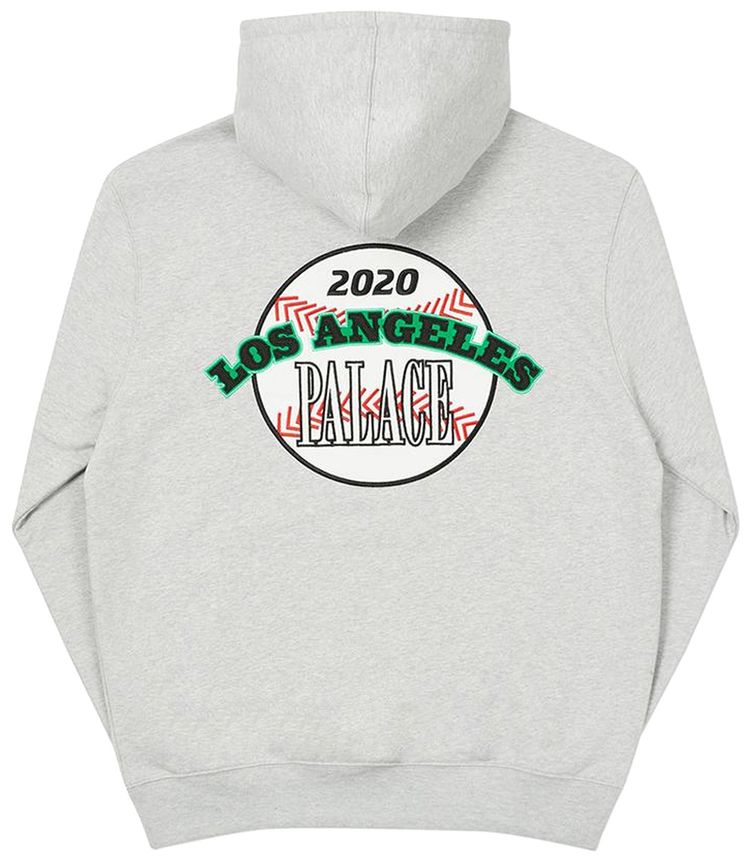 Palace x New Era LA Hoodie Grey Marl