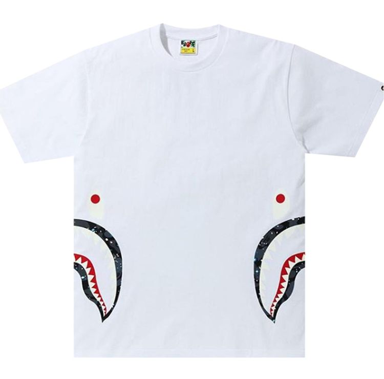 BAPE Side Space Camo Shark Tee White
