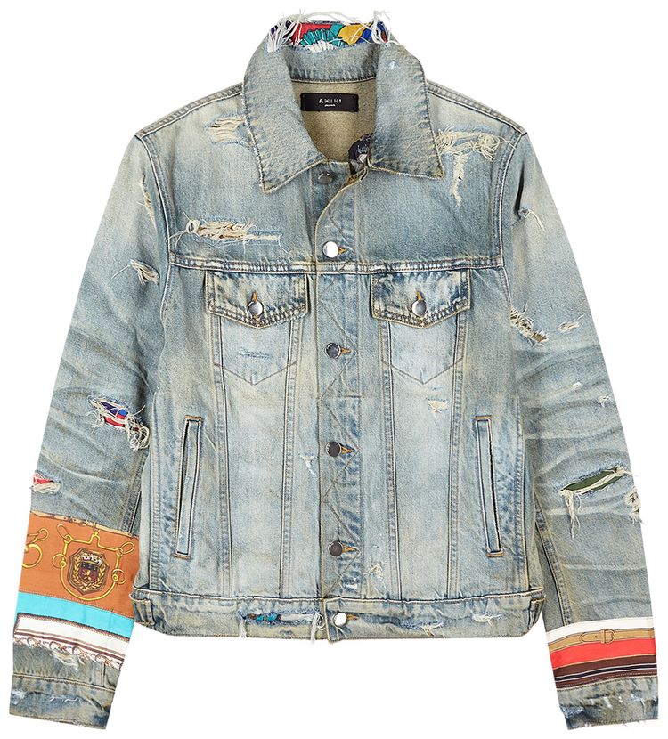 Amiri Patch Scarves Trucker Jacket Indigo