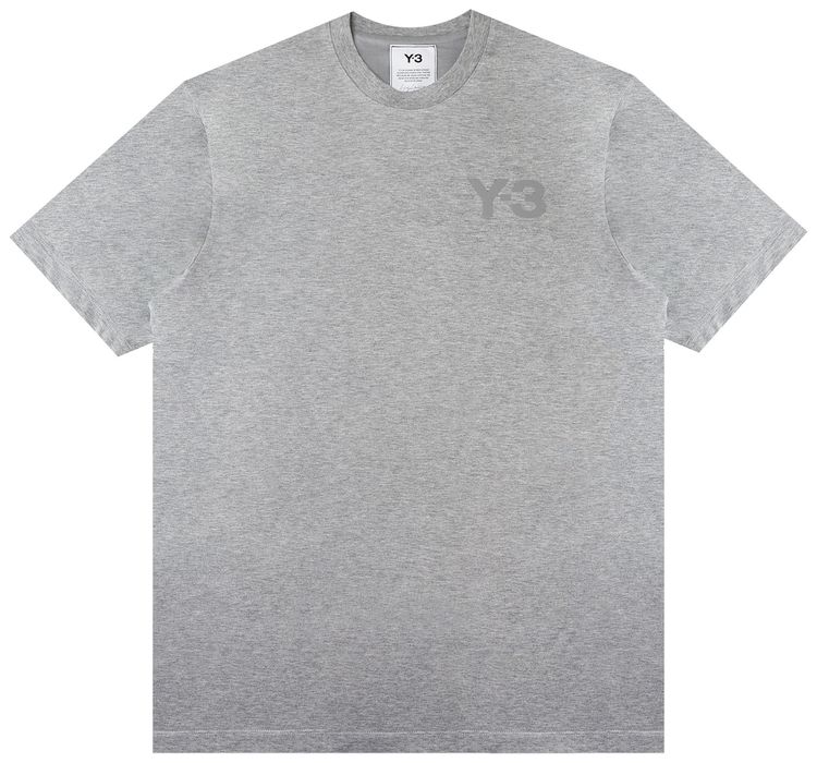Y 3 Classic Logo Tee Heather Grey