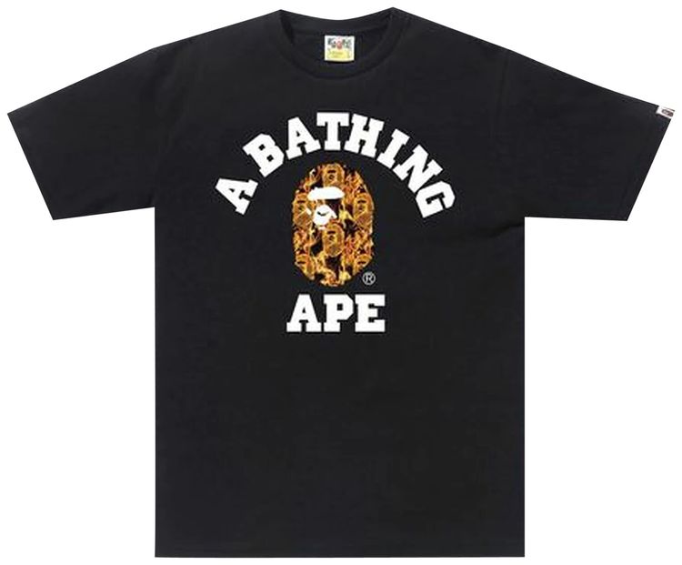 BAPE Flame College Tee BlackOrange