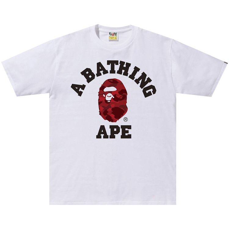 BAPE Color Camo College Tee WhiteRed