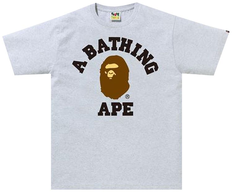 BAPE College Tee Gray