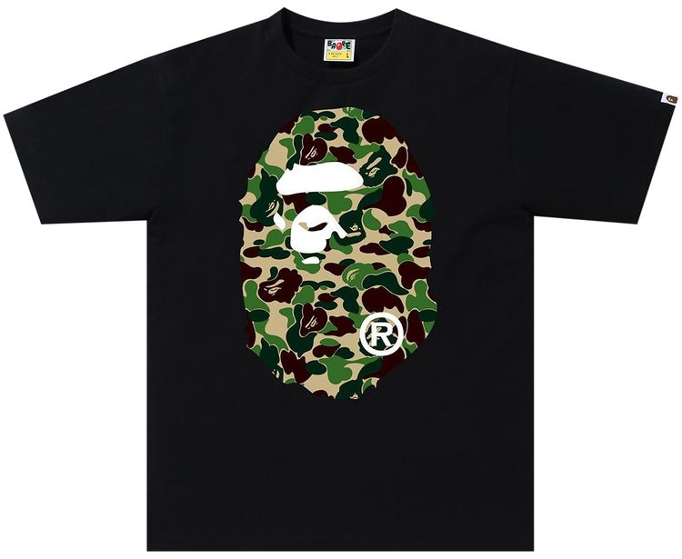 BAPE ABC Camo Big Ape Head Tee BlackGreen