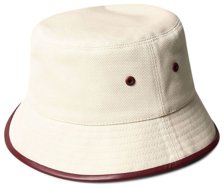 Burberry Logo Print Bucket Hat Garnet