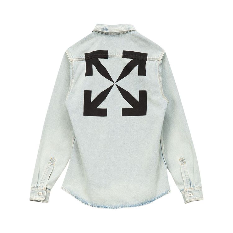 Off White Monalisa Denim Shirt Bleach White
