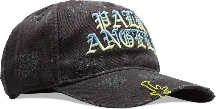 Palm Angels Hue Gothic Logo Cap WhiteMulticolor