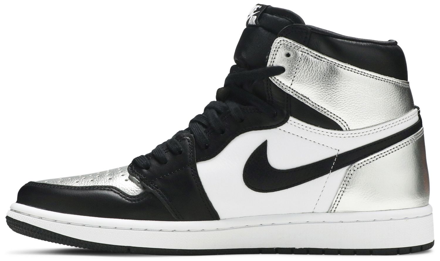 womens jordan aj 1 high black silver