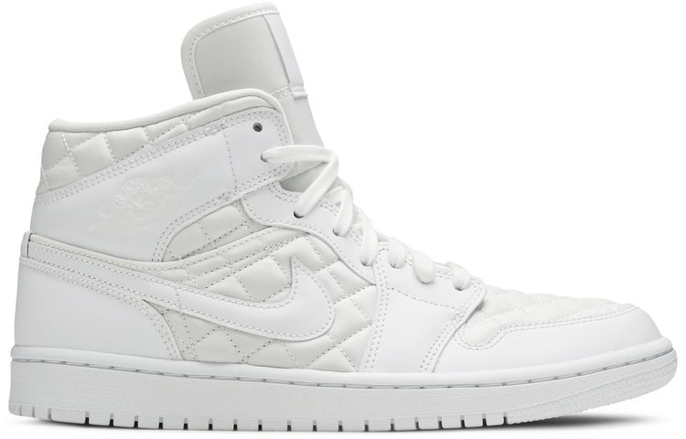 Wmns Air Jordan 1 Mid SE White Quilted