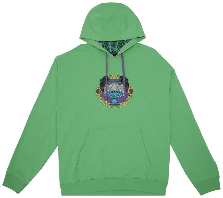 Versace La Coupe Des Dieux Embroidered Hoodie Mint