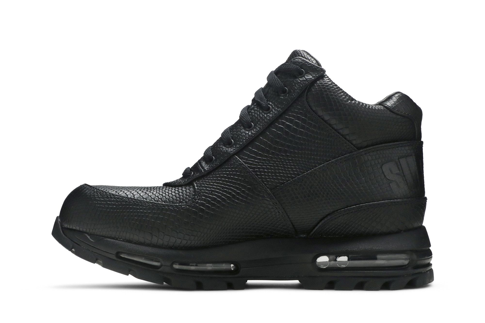Size 8.5 Supreme x Air Max Goadome 'Black Snakeskin'