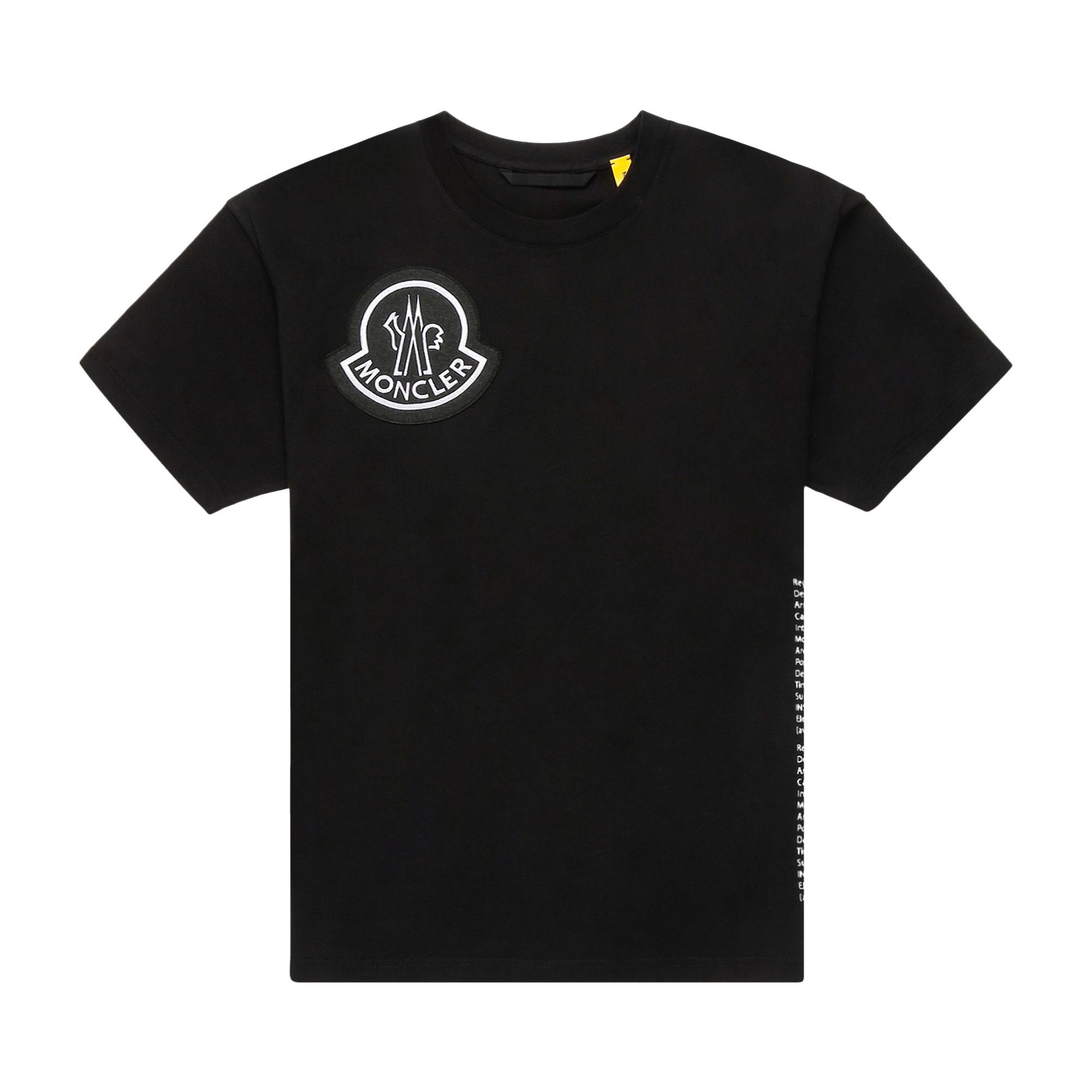 Buy Moncler Genius Big Logo T Shirt Black 8C732 10 829HP GOAT