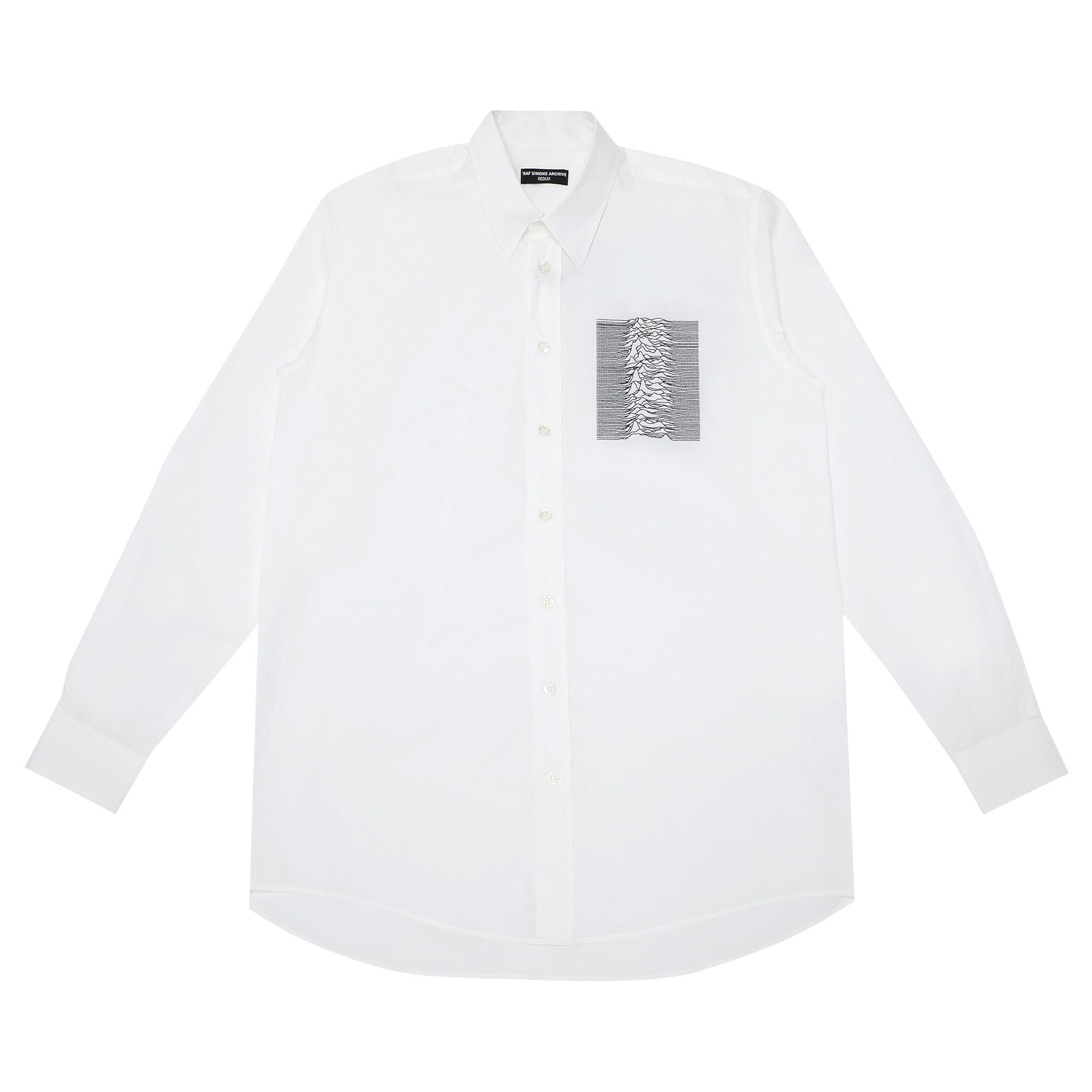 Buy Raf Simons Joy Division Embroidered Button Down Shirt White A01 207 10007 00010 GOAT