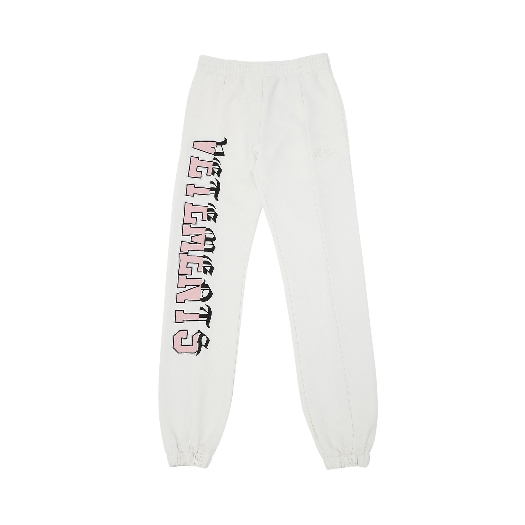 Buy Vetements Vertical Cut-Up Logo Zip-Up Sweatpants 'White' - WE51PA940W  WHIT | GOAT
