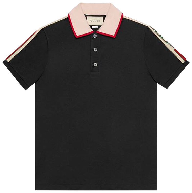 Gucci Polo With Stripe Black