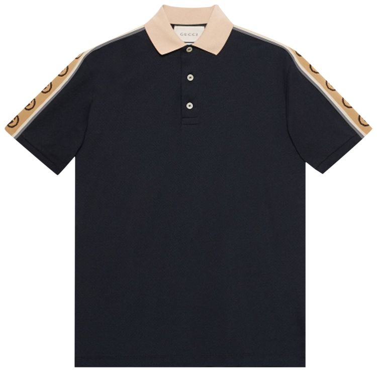 Gucci Polo With Stripe Black